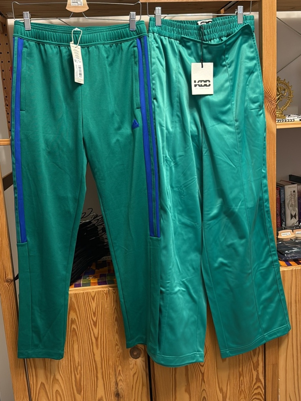 Lot of 2 Green Track Pants: Adidas and KBB NWT